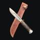 Vintage Marbles Gladstone Fixed Blade Knife With Sheath