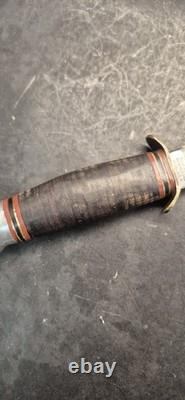 Vintage Marbles Gladstone Fixed Blade Knife With Sheath
