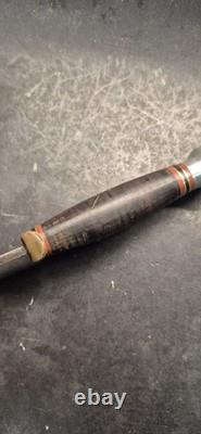 Vintage Marbles Gladstone Fixed Blade Knife With Sheath