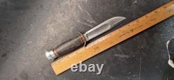 Vintage Marbles Gladstone Fixed Blade Knife With Sheath