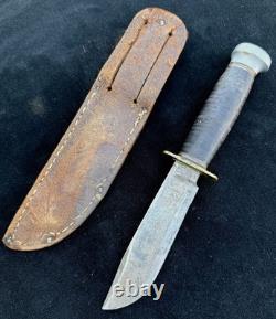 Vintage Marbles Gladstone Knife With Original Sheath