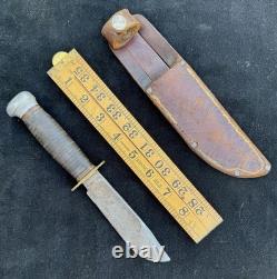 Vintage Marbles Gladstone Knife With Original Sheath