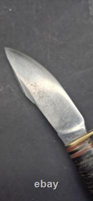 Vintage Marbles Gladstone USA Skinning Hunting Knife Leather Sheath Patd 1916