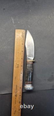 Vintage Marbles Gladstone USA Skinning Hunting Knife Leather Sheath Patd 1916