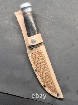 Vintage Marbles Gladstone USA Skinning Hunting Knife Leather Sheath Patd 1916