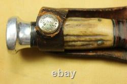 Vintage Marbles STAG HANDLE Hunting Knife, Gladstone, Mich, with Marble's Sheath