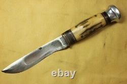 Vintage Marbles STAG HANDLE Hunting Knife, Gladstone, Mich, with Marble's Sheath