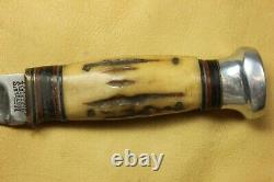 Vintage Marbles STAG HANDLE Hunting Knife, Gladstone, Mich, with Marble's Sheath