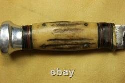 Vintage Marbles STAG HANDLE Hunting Knife, Gladstone, Mich, with Marble's Sheath