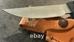 Vintage Marbles USA Fieldcraft Knife Safe Grip 52100 Gladstone MI Mint with Sheath
