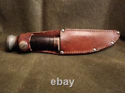 Vintage Marbles Woodcraft Hunter-skinner Knife With Sheath