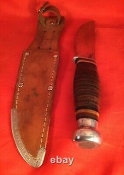 Vintage Marshall Wells fixed blade hunting knife pre 1960 old antique knife USA