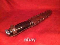 Vintage Marshall Wells fixed blade hunting knife pre 1960 old antique knife USA