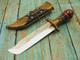 Vintage Middle Eastern Kucha Interlocking Bowie Knife & Sheath Hunting Knives