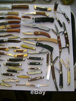 Vintage Mixed Lot of Name Brand Pocket Knives and Hunting Knife