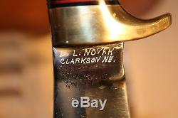 Vintage/Modern D. L. Novak Clarkson, NE Hunting Knife, Never Used, Richtig