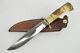 Vintage Morseth M7 Hunting Knife 7 Stag Handle with Sheath