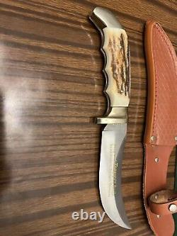 Vintage NOS Pic Stag Original Trapper Hunting Knife Solingen Germany Bowie