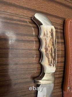 Vintage NOS Pic Stag Original Trapper Hunting Knife Solingen Germany Bowie