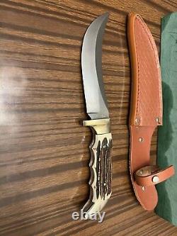 Vintage NOS Pic Stag Original Trapper Hunting Knife Solingen Germany Bowie