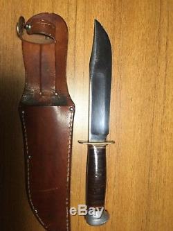 Vintage Old US MARBLES Gladstone Hunting Fighting Knife with Sheath