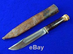 Vintage Old US MARBLES Hunting Fighting Knife with Sheath