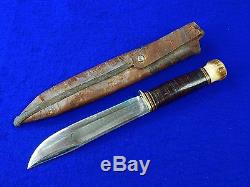 Vintage Old US MARBLES Hunting Fighting Knife with Sheath