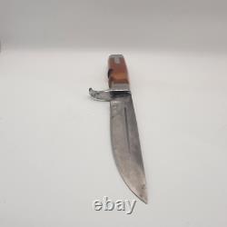 Vintage Olsen OK #706 Fixed Blade Hunting Knife with Sheath Howard City, MI USA
