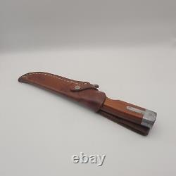 Vintage Olsen OK #706 Fixed Blade Hunting Knife with Sheath Howard City, MI USA