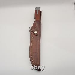 Vintage Olsen OK #706 Fixed Blade Hunting Knife with Sheath Howard City, MI USA
