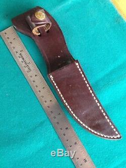 Vintage Olsen OK Contract Hunting Knife for Herter's, Original Sheath, Rare
