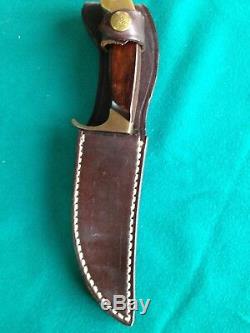 Vintage Olsen OK Contract Hunting Knife for Herter's, Original Sheath, Rare