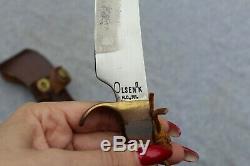 Vintage Olsen OK H. C. M. I. Fishing, Skinning, Hunting Knife