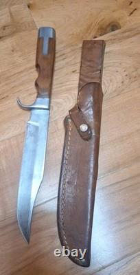 Vintage Olsen Ok Us # 710 Bowie Survival Knife In Original Sheath Good Condition