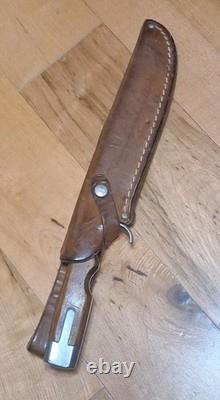 Vintage Olsen Ok Us # 710 Bowie Survival Knife In Original Sheath Good Condition