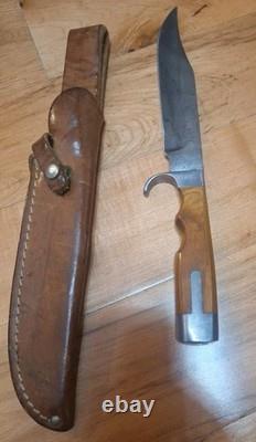 Vintage Olsen Ok Us # 710 Bowie Survival Knife In Original Sheath Good Condition