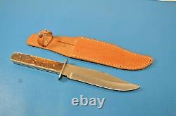 Vintage Original Bowie Knife with Sheath Stainless Steel Japan