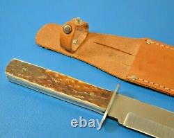 Vintage Original Bowie Knife with Sheath Stainless Steel Japan