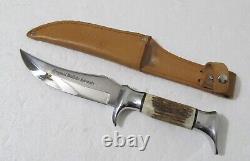 Vintage Original Buffalo Skinner 53 Solingen Germany Knife & Sheath