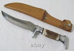 Vintage Original Buffalo Skinner 53 Solingen Germany Knife & Sheath