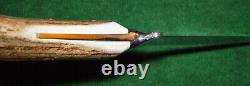 Vintage Original Linder-Messer Solingen Inox Blade, Stag Handle 9 1/2 Knife