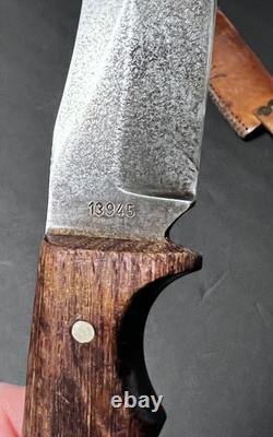 Vintage Original Trapper Knife Handmade Solingen Germany With Sheath 13945 RARE