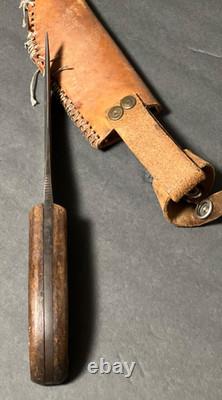 Vintage Original Trapper Knife Handmade Solingen Germany With Sheath 13945 RARE
