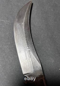Vintage Original Trapper Knife Handmade Solingen Germany With Sheath 13945 RARE