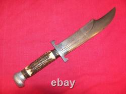 Vintage Othello African Hunter Bowie Knife Stag Handle Solingen Germany Survival