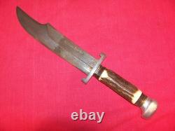 Vintage Othello African Hunter Bowie Knife Stag Handle Solingen Germany Survival