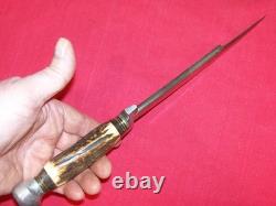 Vintage Othello African Hunter Bowie Knife Stag Handle Solingen Germany Survival