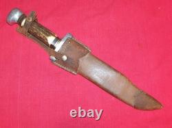 Vintage Othello African Hunter Bowie Knife Stag Handle Solingen Germany Survival