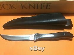 Vintage PRE-DATE CODE BUCK 107 Scout Knife & Sheath NEW -Never Used or Carried