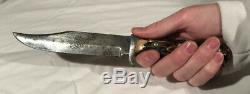 Vintage PUMA Germany Stag Handled Fixed Blade Hunting Knife Vintage 76582